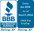 A bbb accredited business since 2 0 1 4 as of sep 2 7, 2 0 2 2.