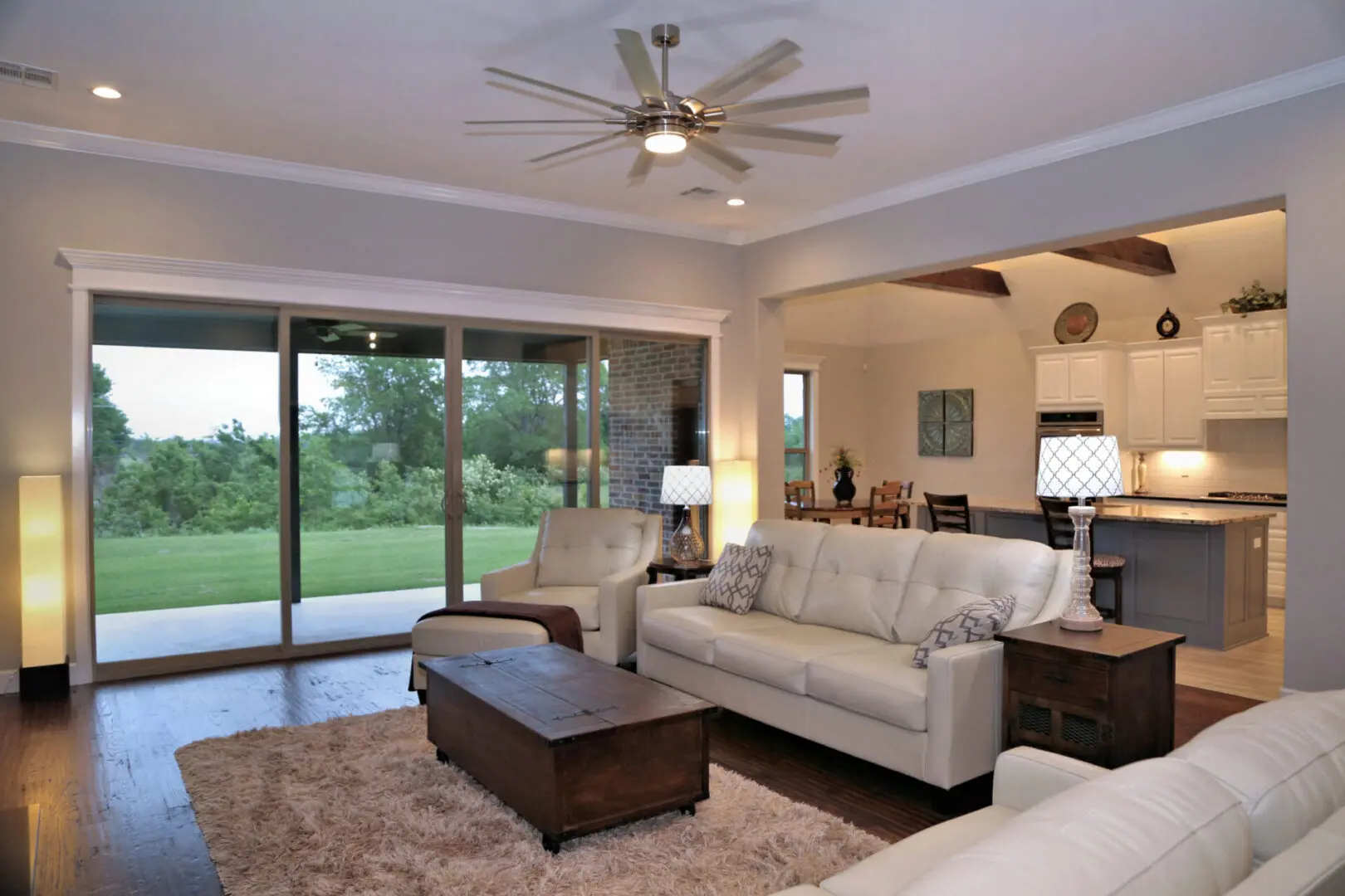 A living room with couches and tables in it